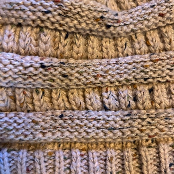 C.C. Pink Knitted Ponytail Hat - Picture 4 of 9